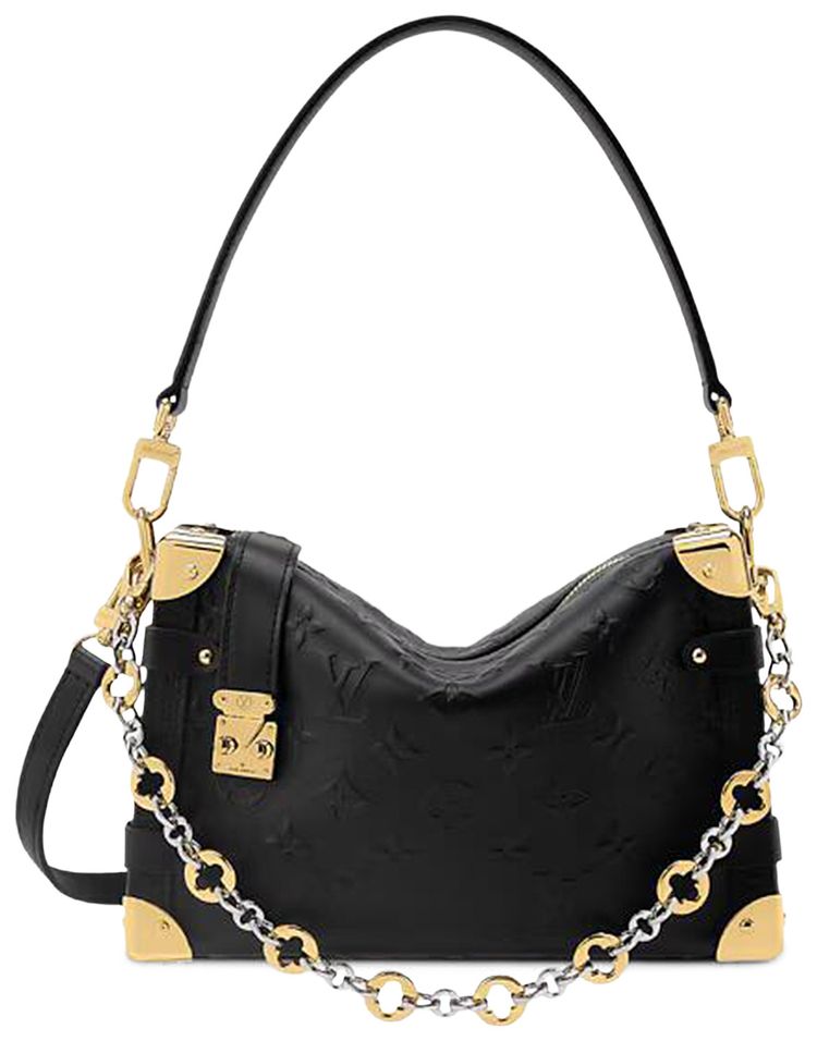 Louis Vuitton Side Trunk MM Black Cowhide Leather