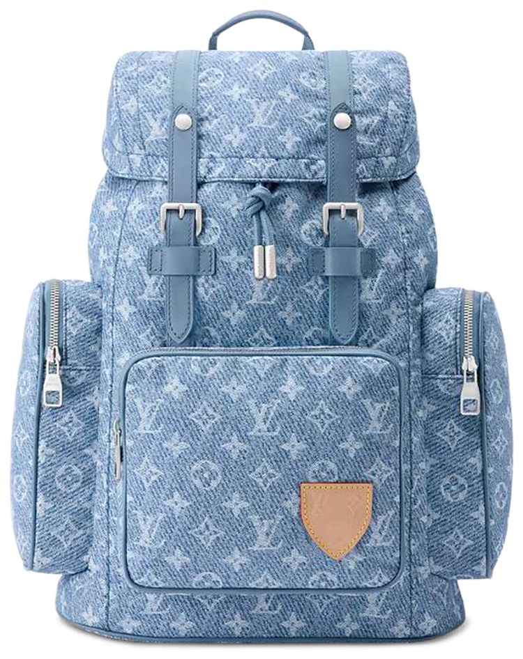 Louis Vuitton Christopher Cargo Blue Nylon Denim Monogram