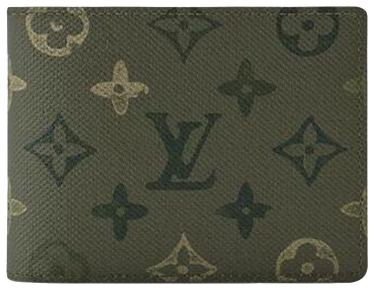 Louis Vuitton Multiple Wallet Khaki Green Monogram Canvas