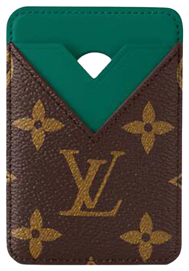 Louis Vuitton Magnetic Card Holder Brown Monogram CanvasBorneo Green