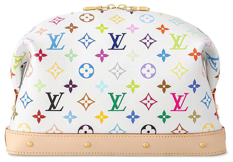 Louis Vuitton x Takashi Murakami Cosmetic Pouch GM MulticolorWhite Monogram Canvas