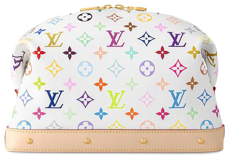 Louis Vuitton x Takashi Murakami Cosmetic Pouch GM MulticolorWhite Monogram Canvas