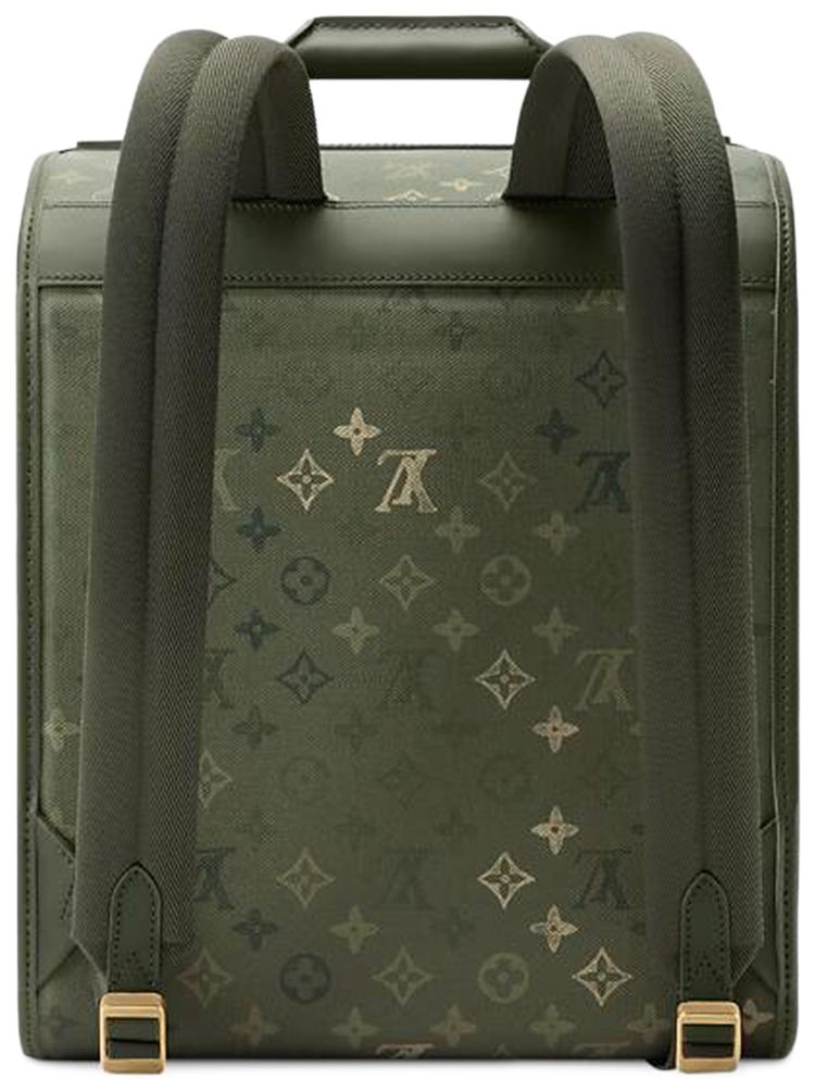 Louis Vuitton Dog Backpack Khaki Green Monogram Canvas