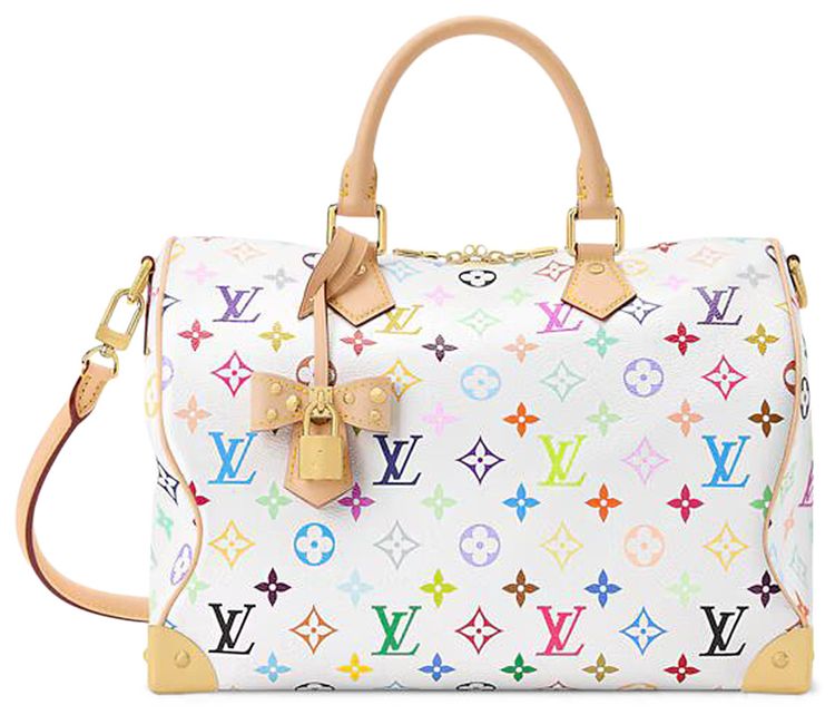 Louis Vuitton x Takashi Murakami Speedy Soft 30 MulticolorWhite Monogram Canvas