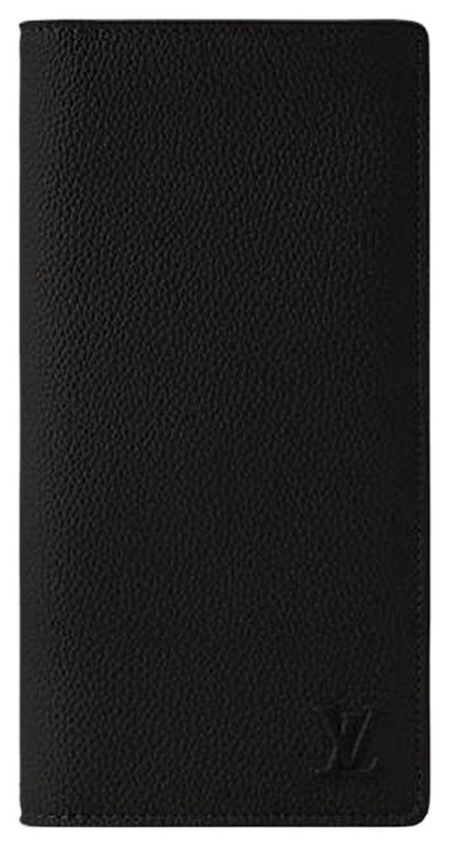 Louis Vuitton Brazza Wallet Black Waxy Calfskin Leather