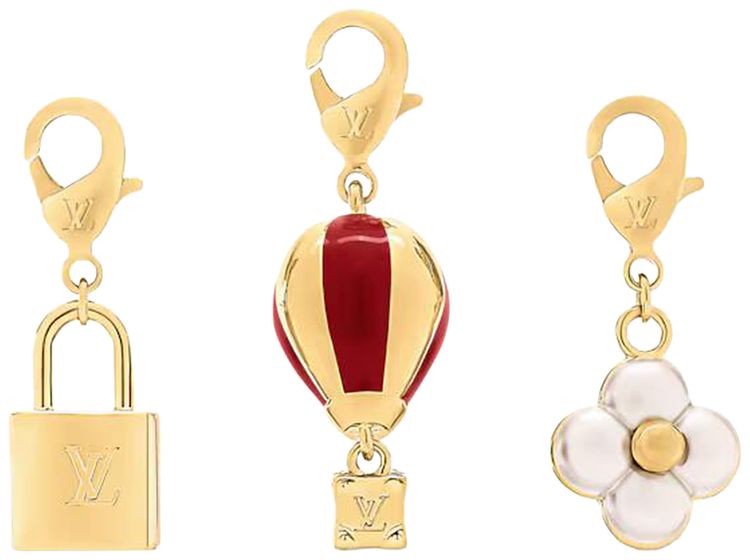 Louis Vuitton LV Charms Bag Charm Gold Toned Metal