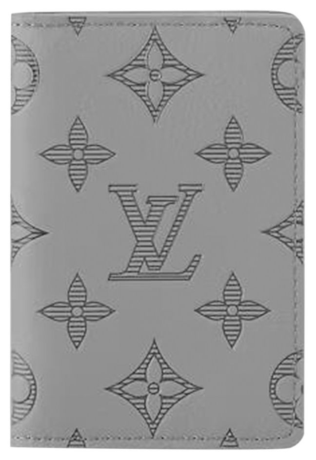 Louis Vuitton Pocket Organizer Anthracite Gray Monogram Shadow Calf Leather