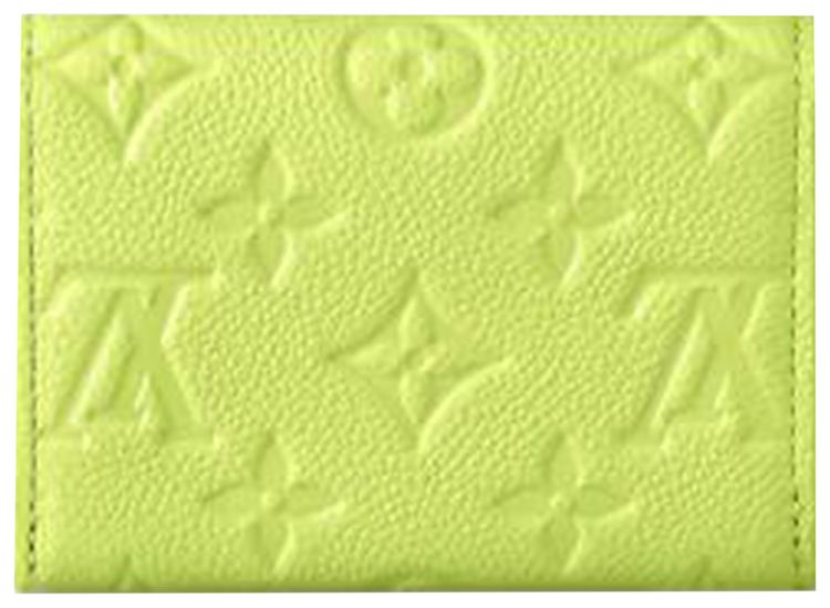 Louis Vuitton Rosalie Coin Purse Zesty Lime Monogram Embossed Empreinte Cowhide Leather