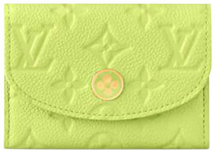 Louis Vuitton Rosalie Coin Purse Zesty Lime Monogram Embossed Empreinte Cowhide Leather