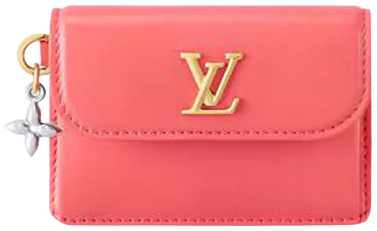 Louis Vuitton Tiny Recto Verso Card Holder LV Bloom Sweet Coral Calfskin Leather