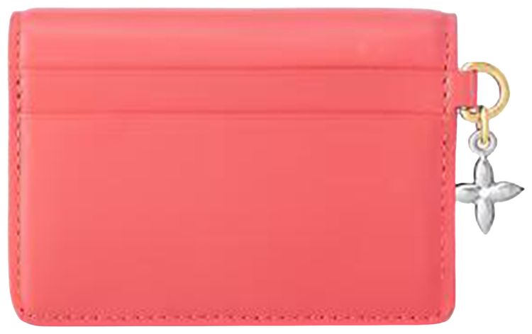 Louis Vuitton Tiny Recto Verso Card Holder LV Bloom Sweet Coral Calfskin Leather