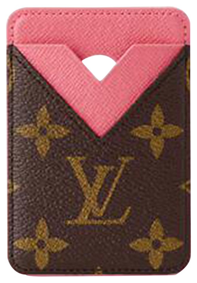 Louis Vuitton Magnetic Card Holder Brown Monogram CanvasEugenie Pink