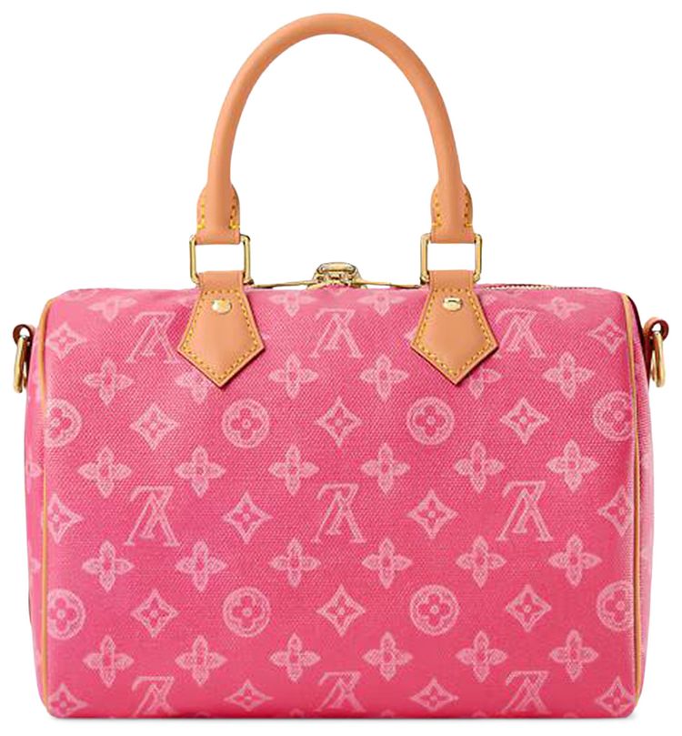 Louis Vuitton Speedy Bandouliere 25 Monogram Origine Rose Ruban Canvas