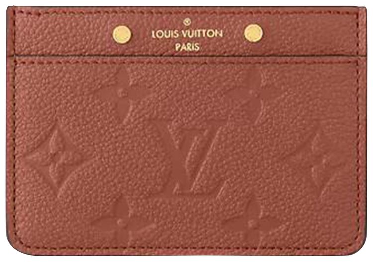 Louis Vuitton Card Holder Cognac Monogram Embossed Empreinte Cowhide Leather