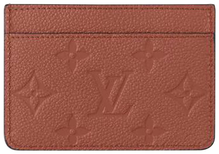 Louis Vuitton Card Holder Cognac Monogram Embossed Empreinte Cowhide Leather
