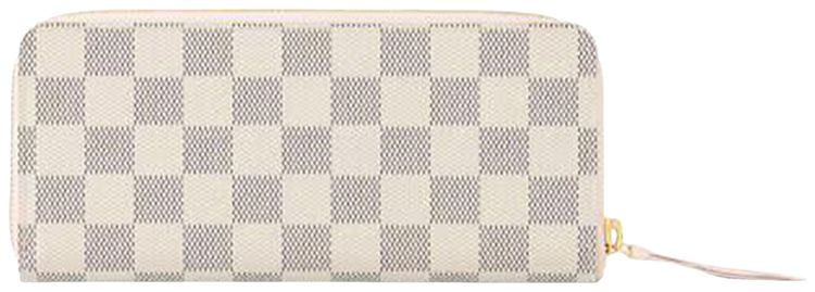 Louis Vuitton Clemence Wallet White Damier Azur CanvasRose Ballerine Pink