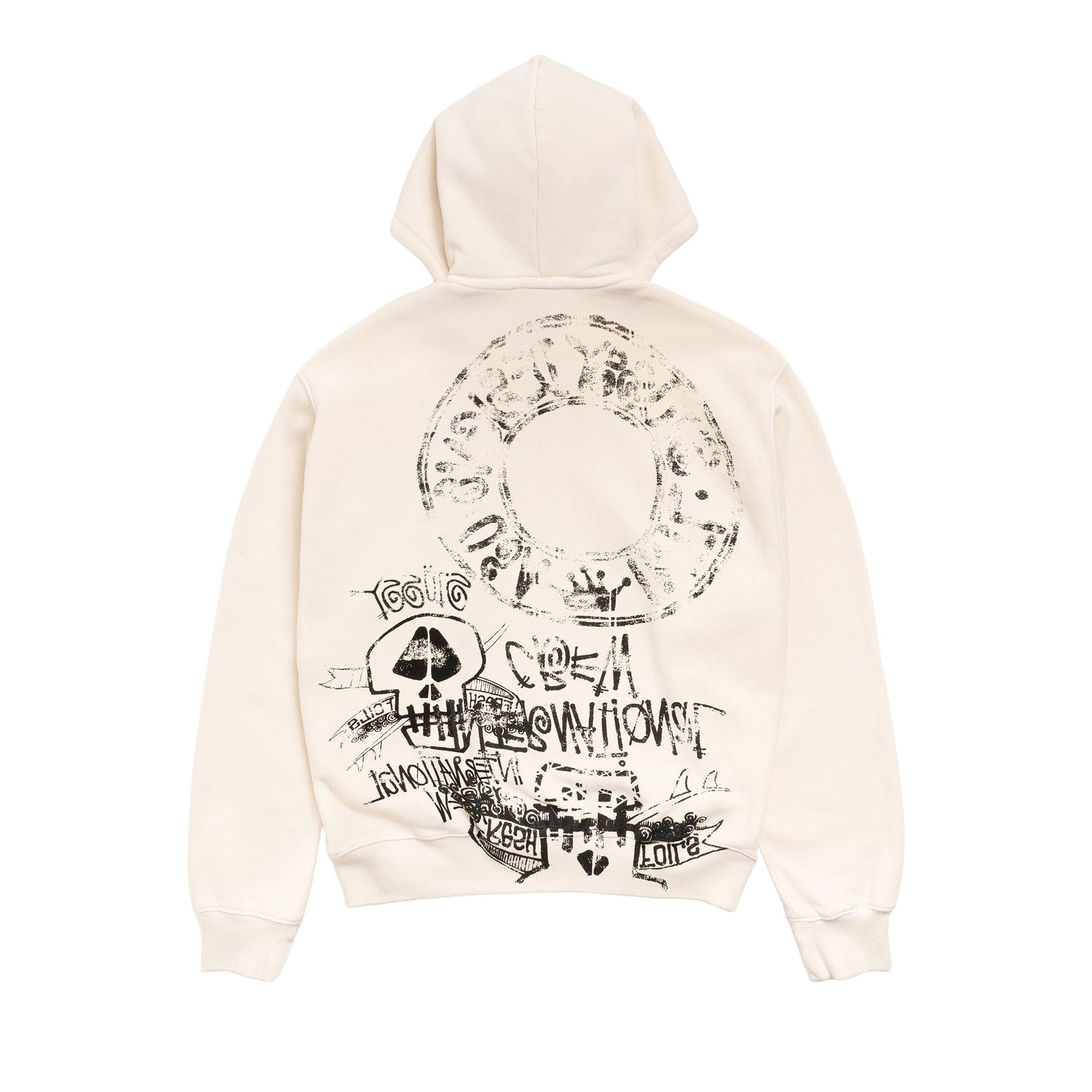 Buy Stussy Skulls Zip Hoodie Pigment Dyed 'Bone' - 1975177 BONE | GOAT