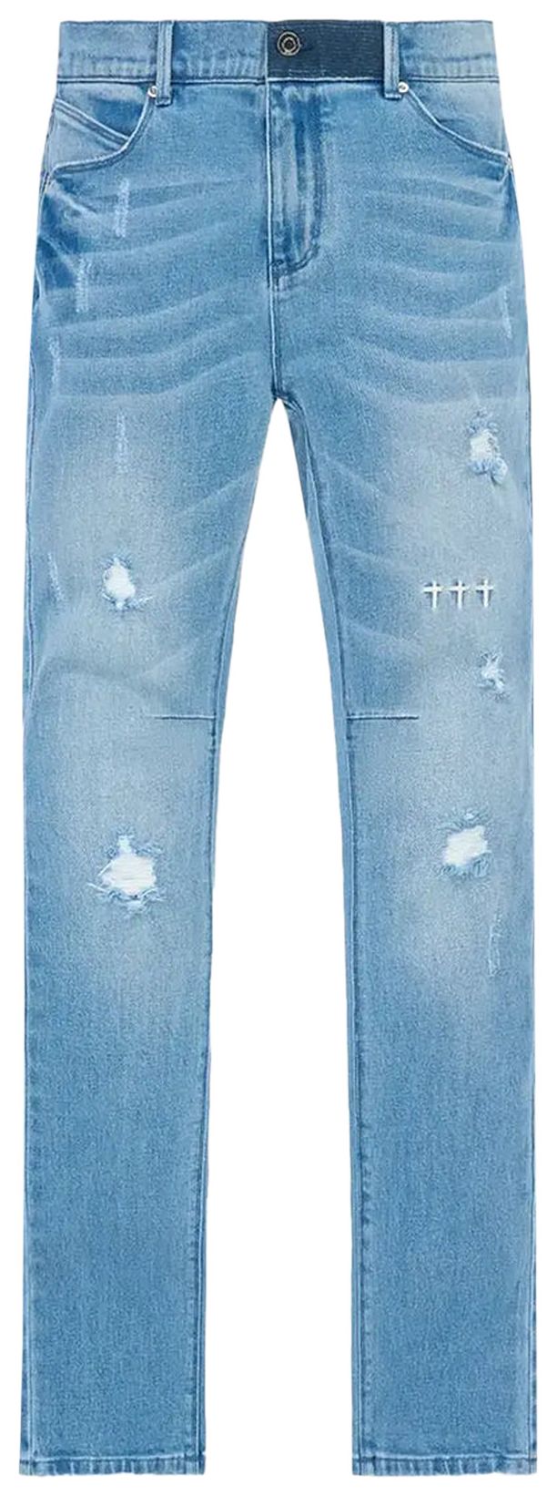 RtA Bryant Skinny Jean Glacier Blue Cross Triad