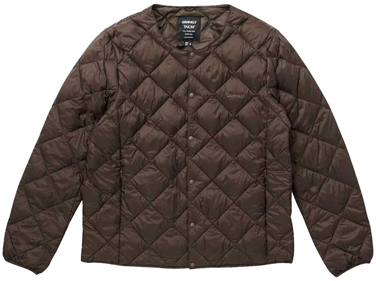 Gramicci Woven Inner Down Jacket Dark Brown