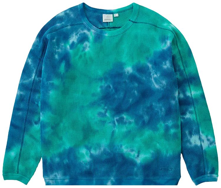 Gramicci Waffle Crew Turquoise Tie Dye
