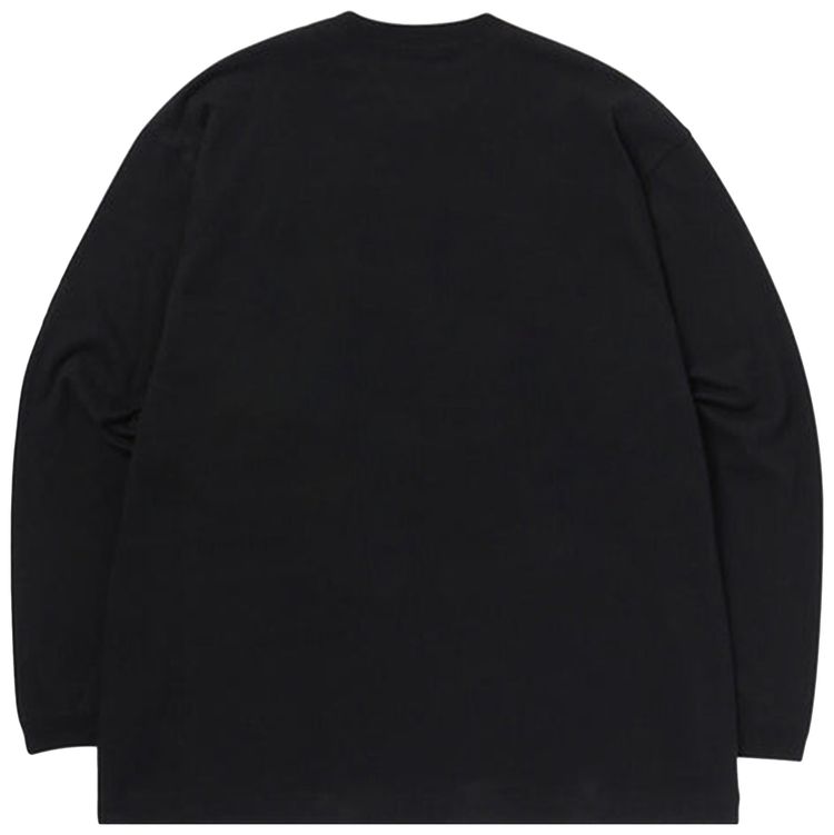 And Wander Typography Printed Long Sleeve Tee Black