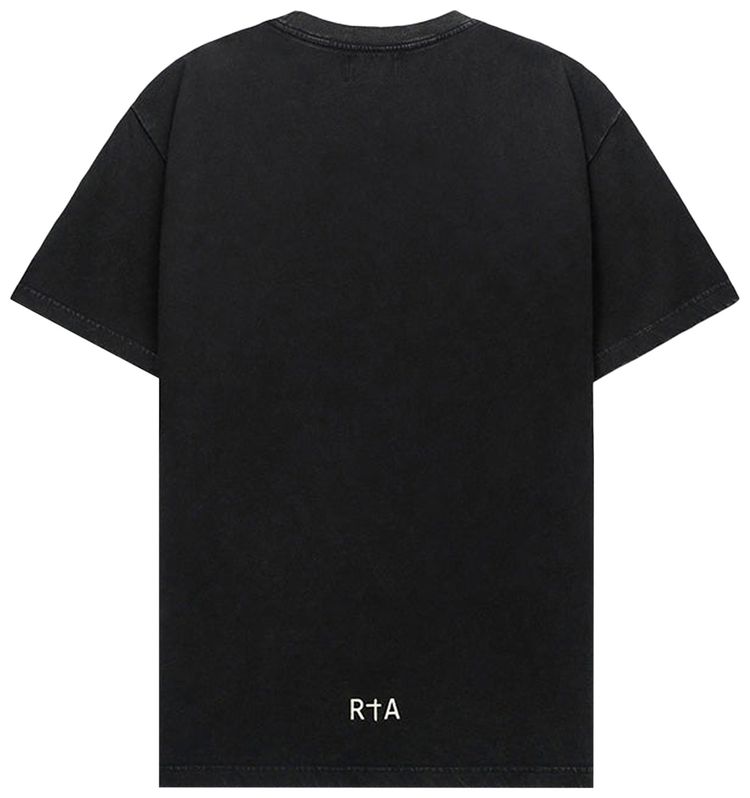 RtA Colin Oversized Short Sleeve Tee Black Retro Paradise