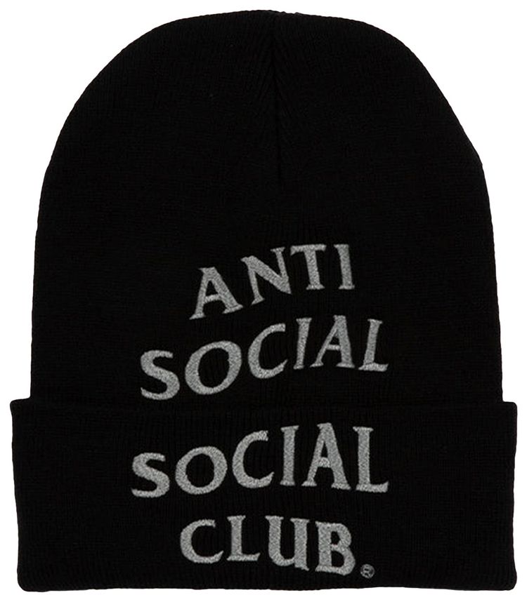 Anti Social Social Club Embroidered Beanie Black