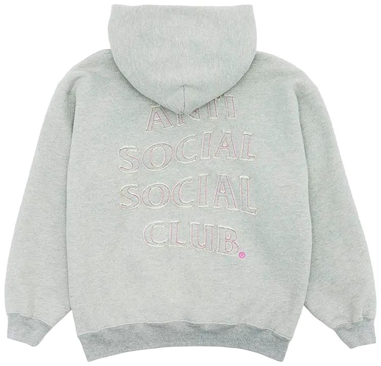 Anti Social Social Club Applique Mind Games Hoodie Grey
