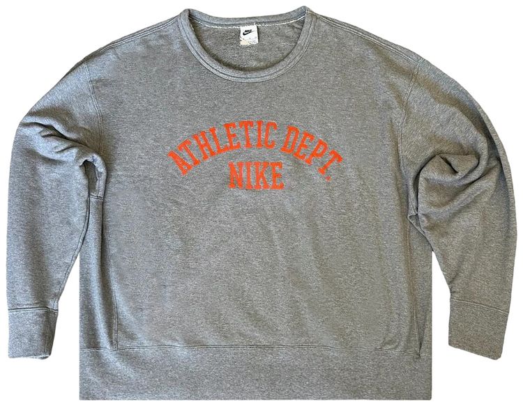 Nike NSW Trend Fleece Crew Carbon HeatherTeam Orange