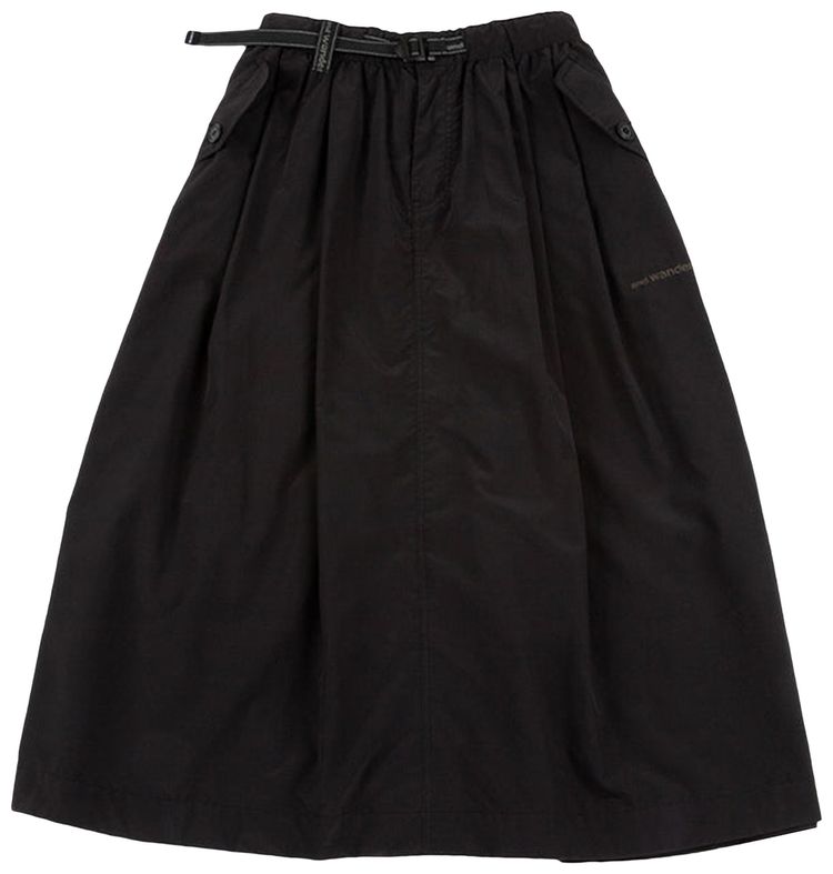 And Wander Oversized Cargo Skirt Black