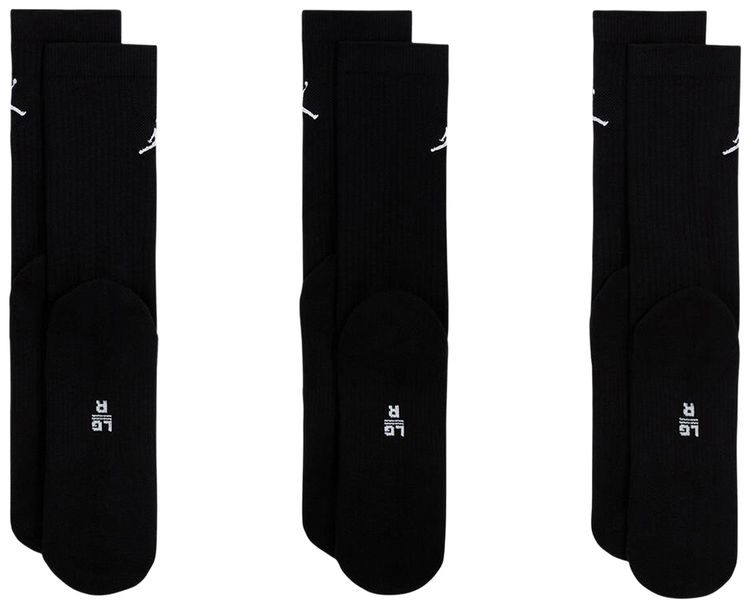 Air Jordan Everyday Crew Socks 3 Pairs BlackWhite