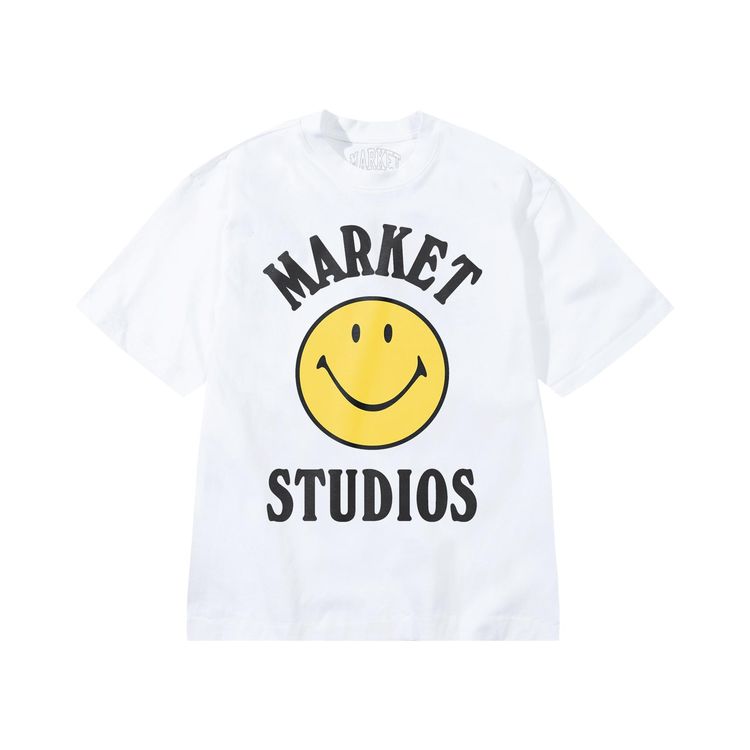 Market Smiley Mood T Shirt White