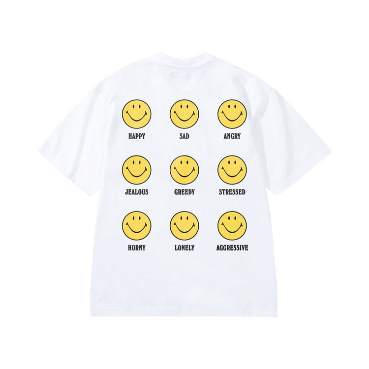 Market Smiley Mood T Shirt White