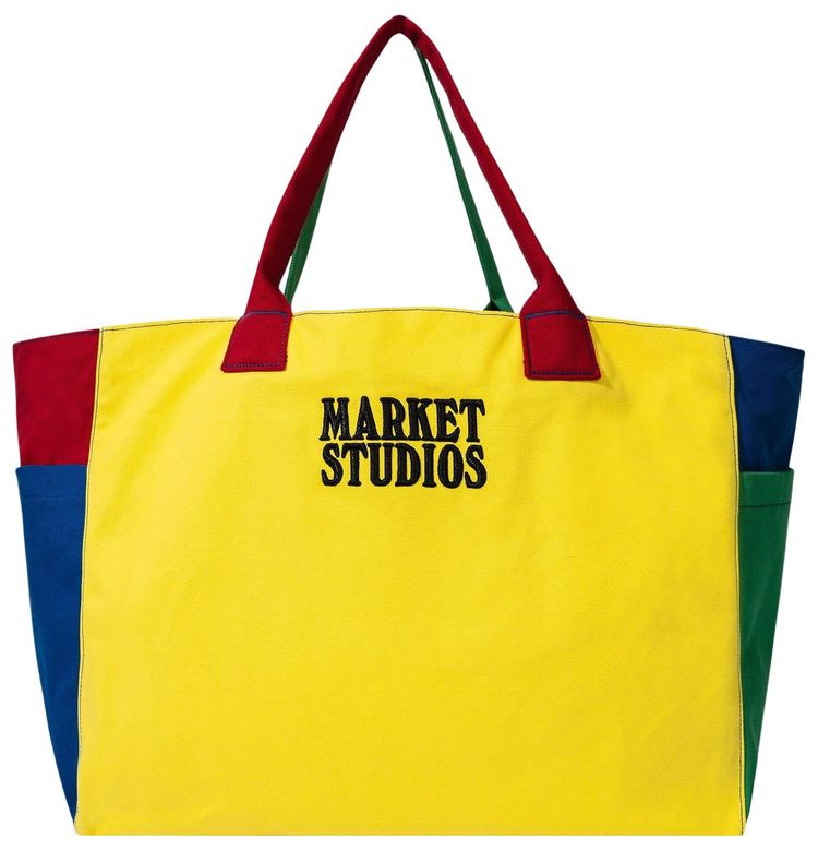 Market Smiley Colorblock Tote Bag Multicolor