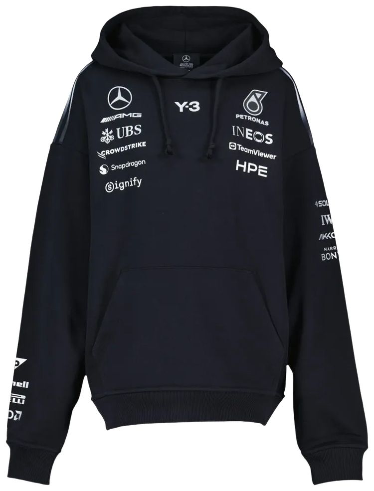 Y 3 F1 Team Hoodie Black