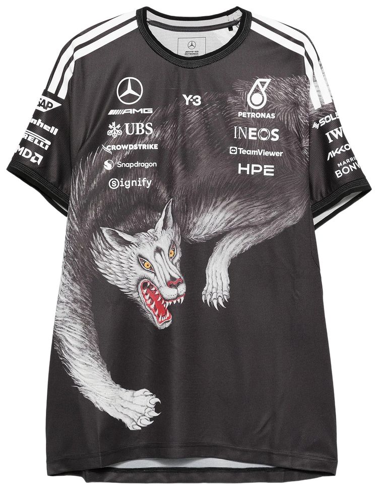 Y 3 F1 DRVR Short Sleeve Jersey Black