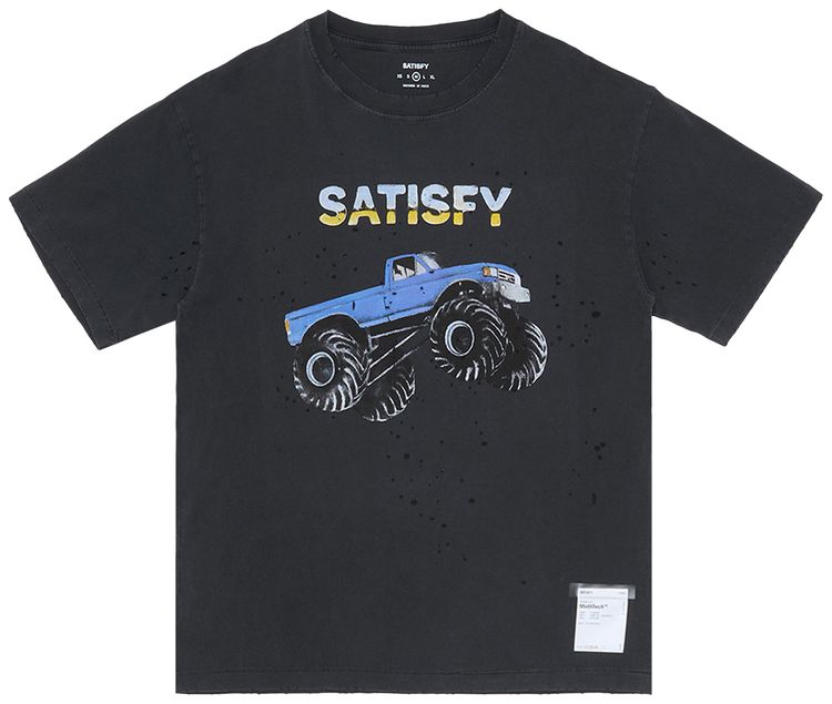 SATISFY MothTech Monster Truck T Shirt Aged Black