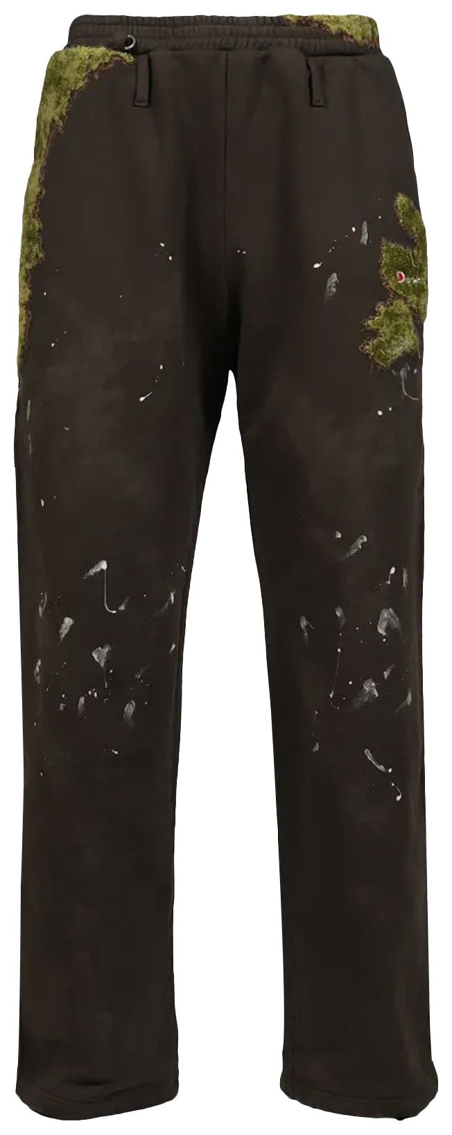 Doublet Moss Grown Embroidery Sweat Pants Brown
