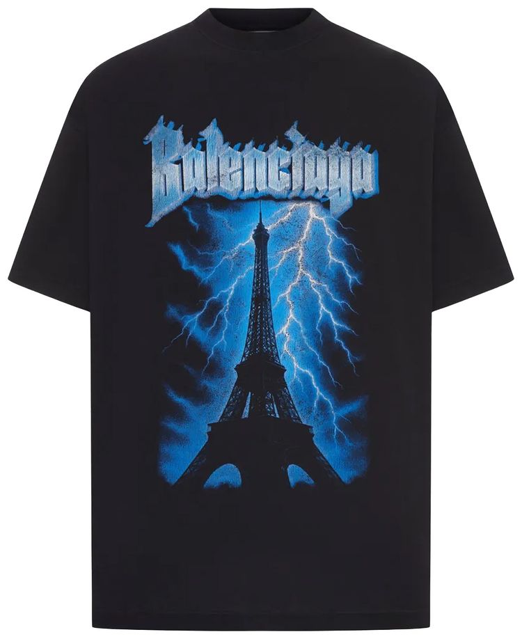 Balenciaga Oversized T Shirt Black