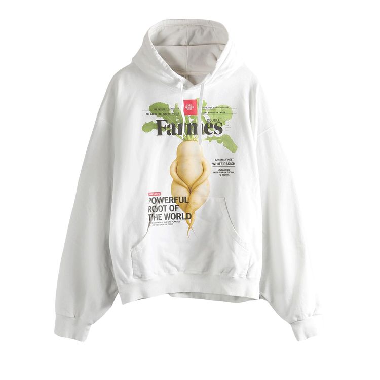 Doublet Farmes Magazine Cover Hoodie White