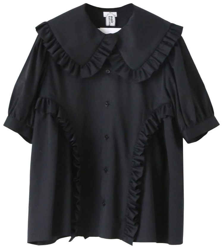 Comme des Garcons Noir Frill Collar Blouse Black