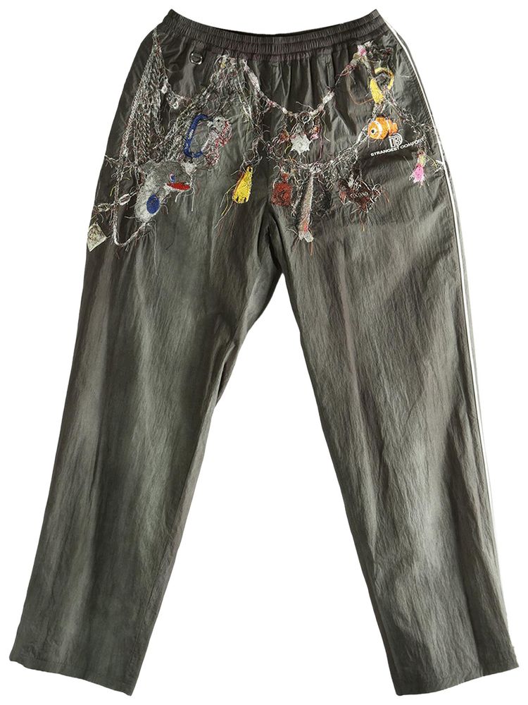 Doublet Embroidered Chain Track Pants Charcoal