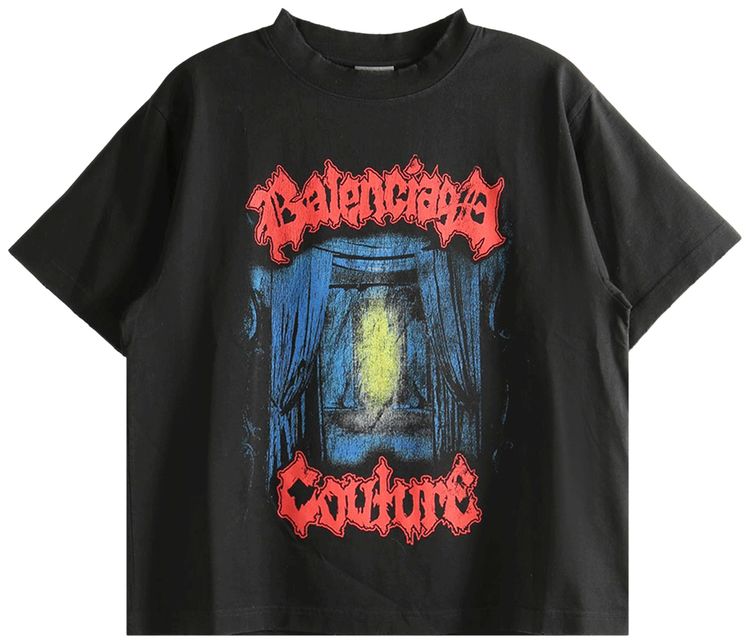 Balenciaga Medium Fit T Shirt Black