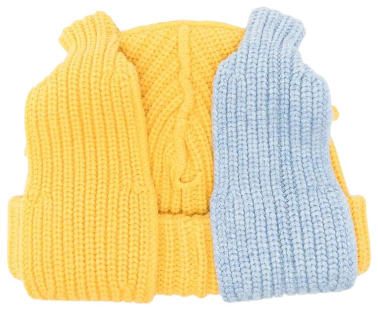 Charles Jeffrey Loverboy Chunky Rabbit Beanie YellowBlue