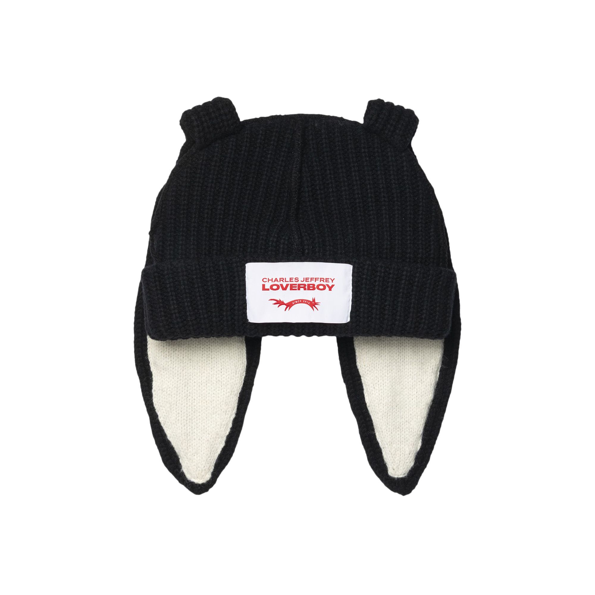 Buy Charles Jeffrey Loverboy Chunky Rabbit Beanie 'Black/White