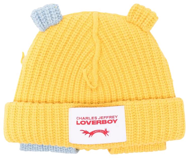 Charles Jeffrey Loverboy Chunky Rabbit Beanie YellowBlue