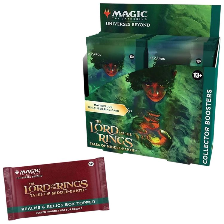Magic The Gathering The Lord Of The Rings Tales Of Middle Earth Collector Booster Box 12 Packs  Topper