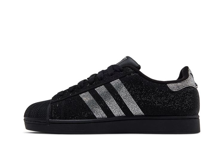 adidas gazelle silver green womens adidas Women's Superstar II "Rhinestone Black Silver"