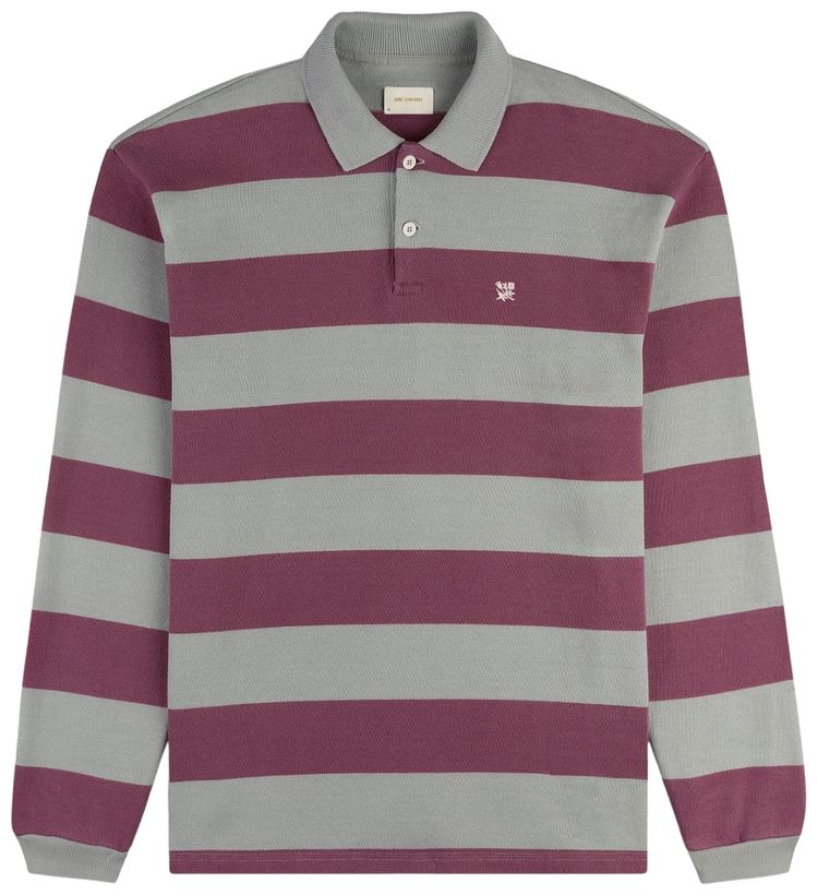 Aime Leon Dore Striped Crest Rugby Light Blue