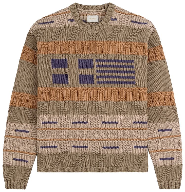 Aime Leon Dore Simaia Crewneck Sweater Brown